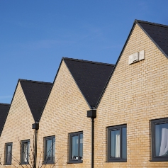 A row of houses in the UK.